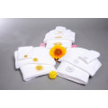 bordado algodón blanco spa logo premium toalla